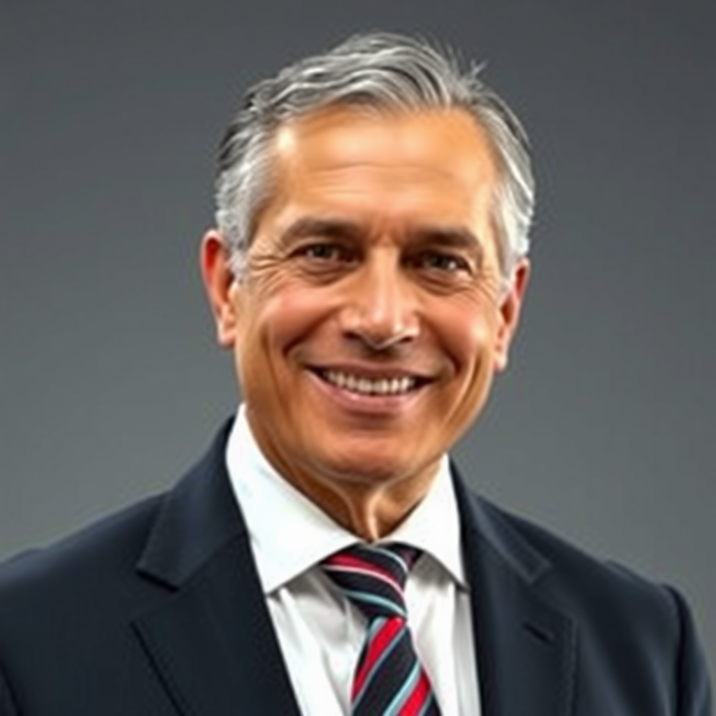 Ricardo Costa, CEO da Petrobrsiil, homem de negócios brasileiro de 45 anos, usando terno executivo, sorrindo profissionalmente